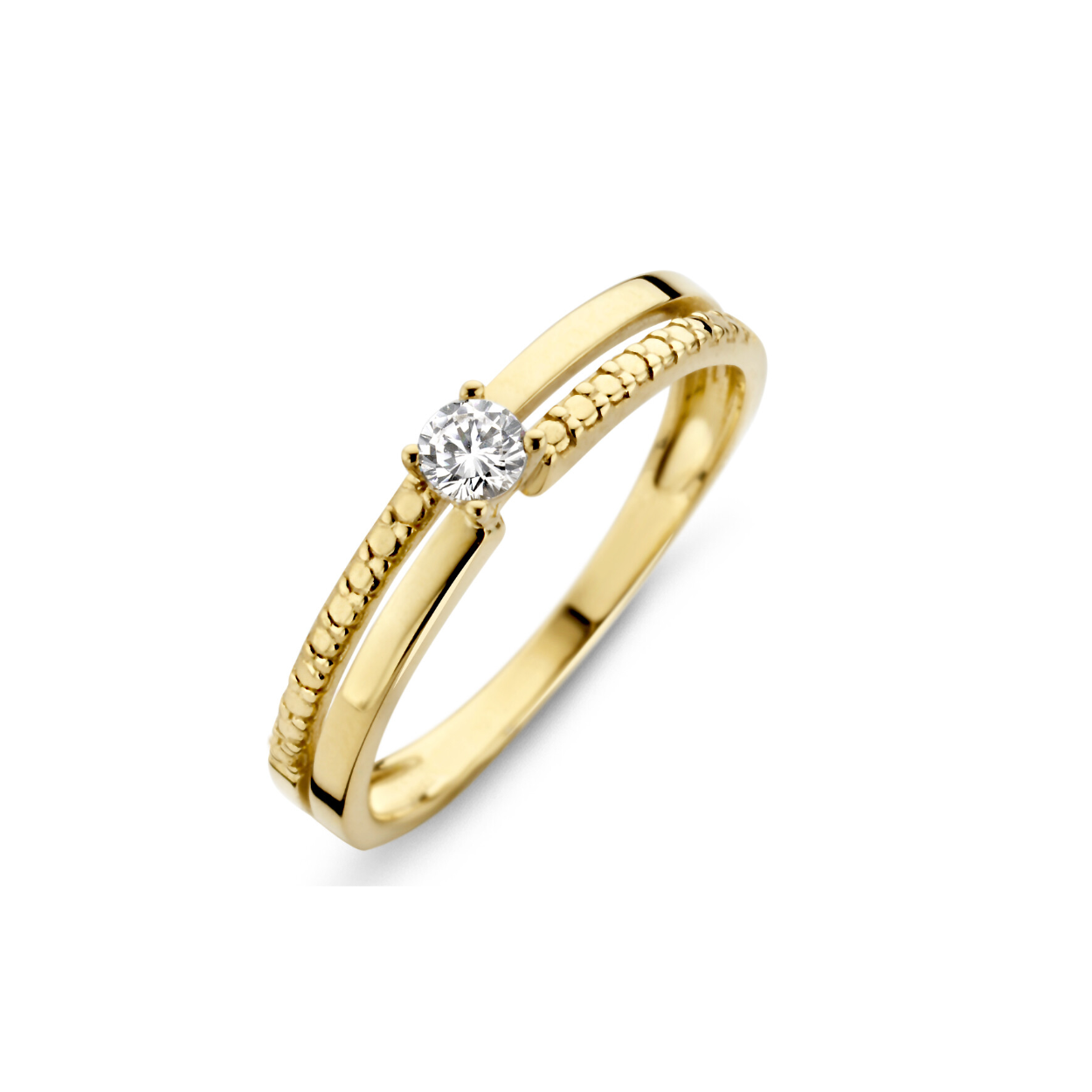 Gouden ring zirkonia Joy en Julia mt16