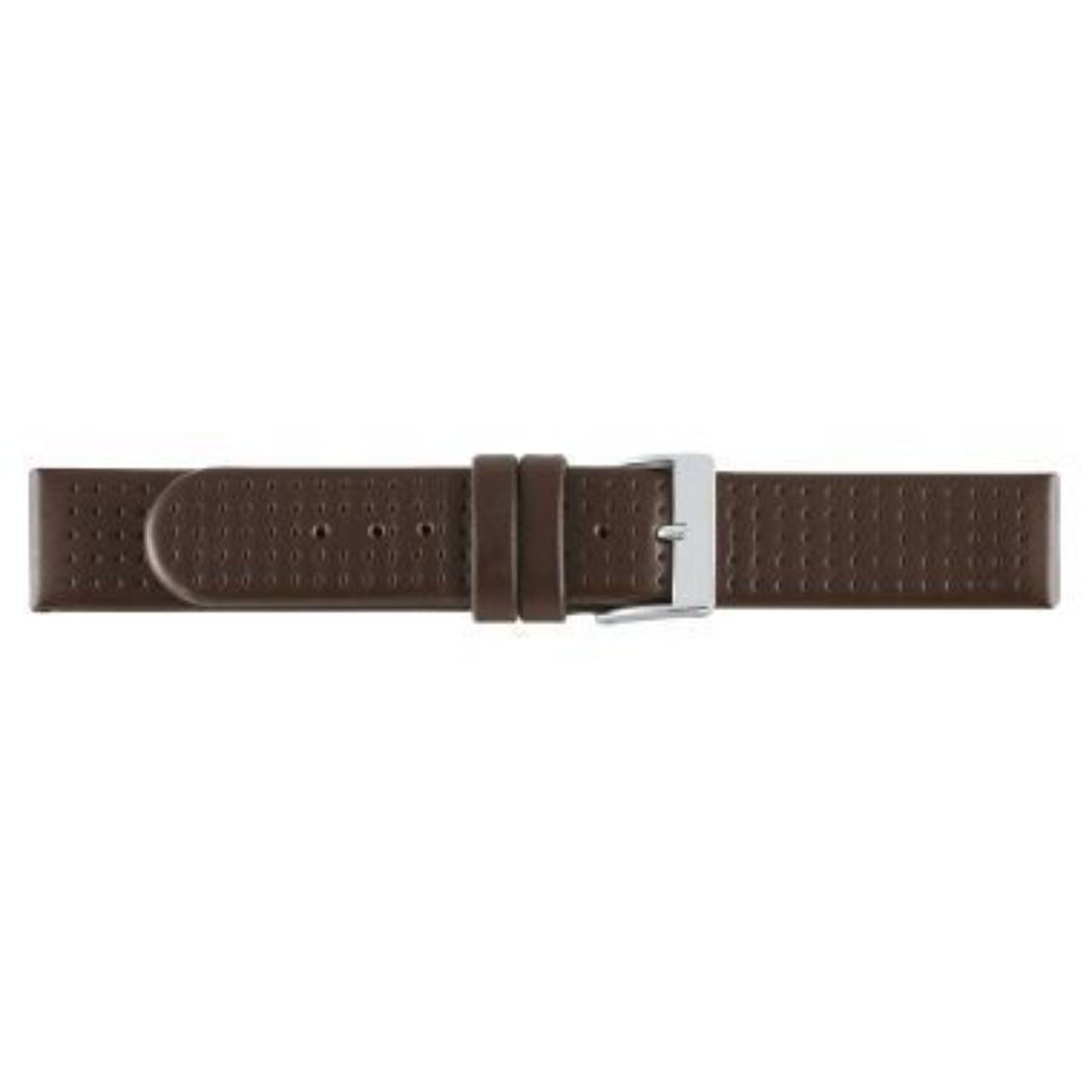 Horlogeband leder 094 donker bruin 18mm