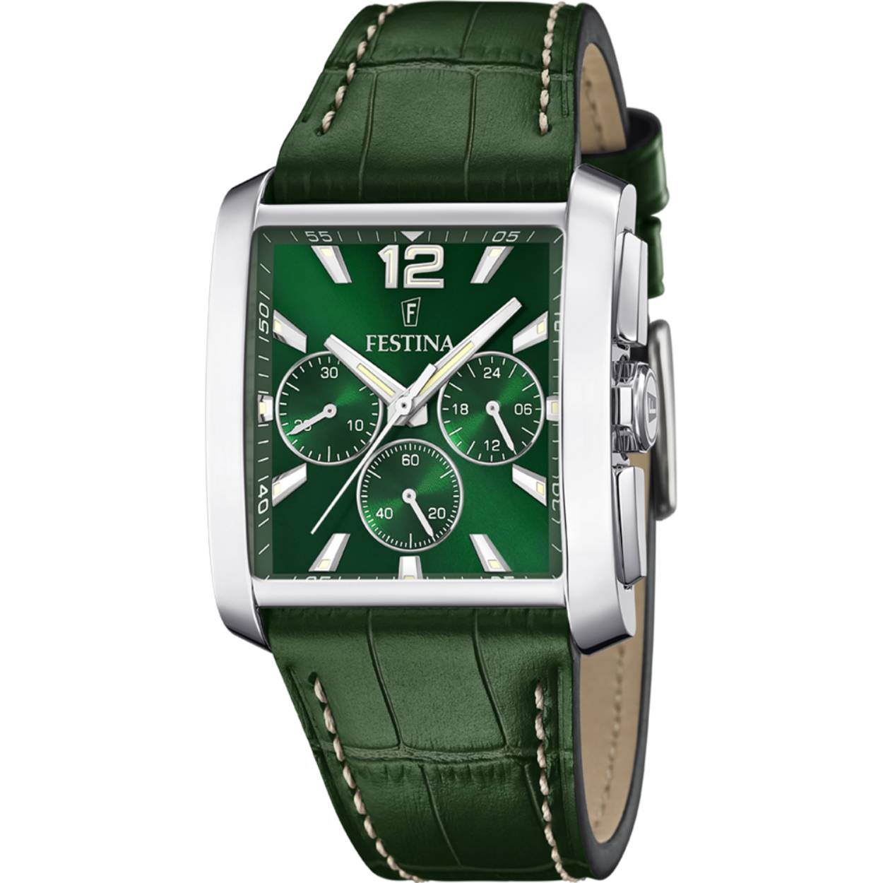 FESTINA HEREN GROEN LEER HORLOGE F20636/3
