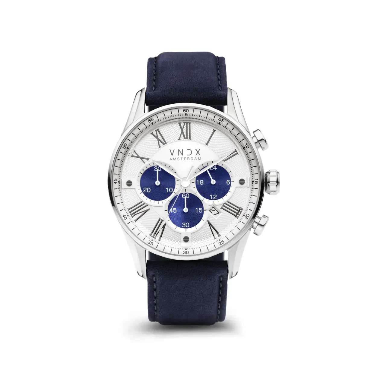 VNDX Horloge The Boss Two-Tone blauw Leder Blauw