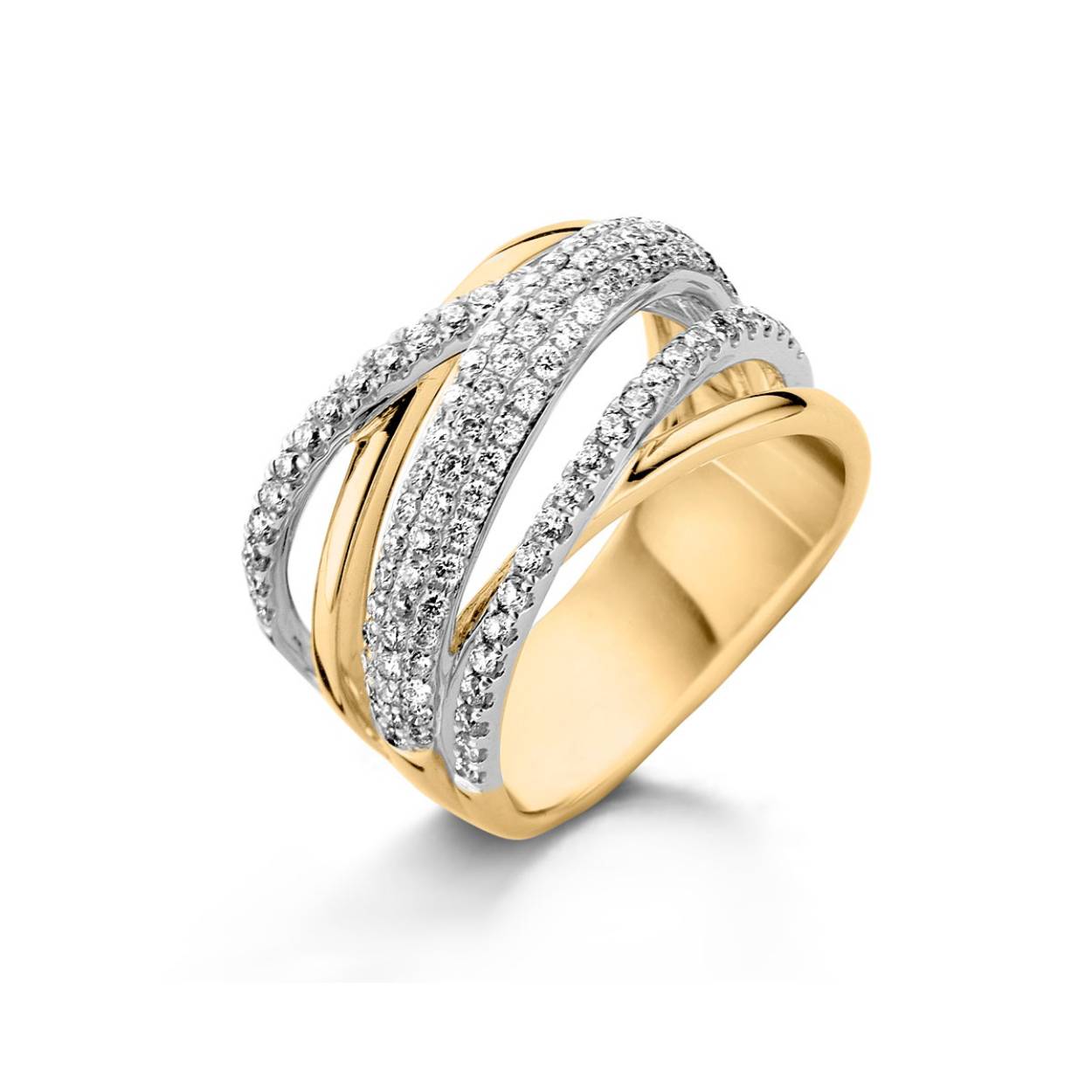 Ring geel en wit goud 18kt Davice