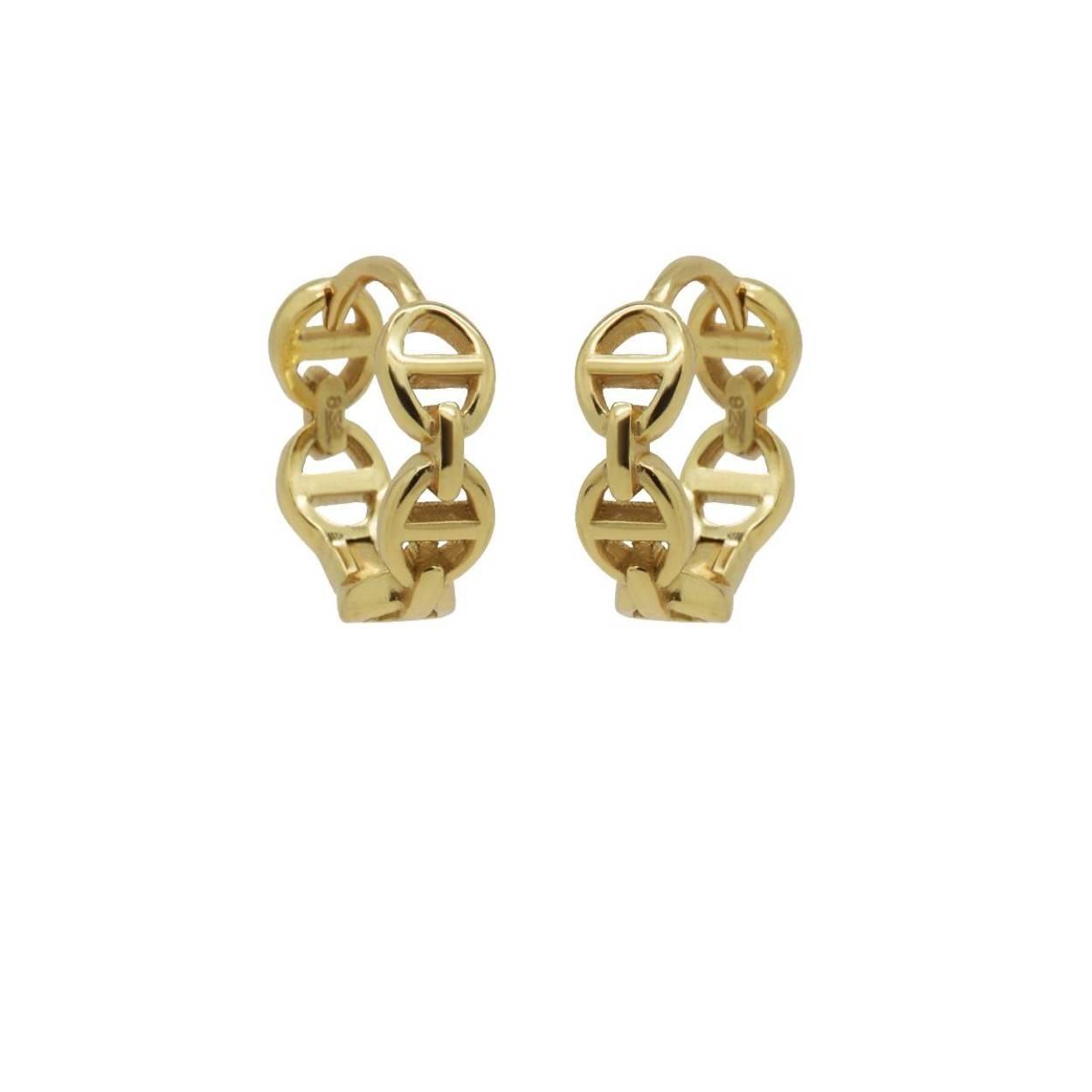 Goldplated zilveren oorringen van Karma