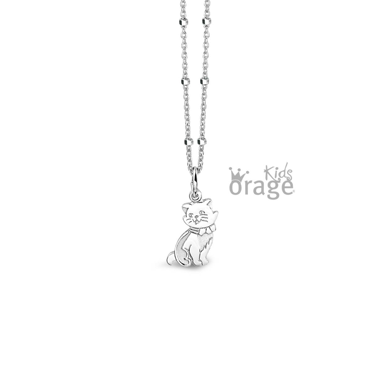 Zilveren ketting (36 cm) met hanger 'poesje' van Orage kids
Bijhorende oorbellen ook verkrijgbaar