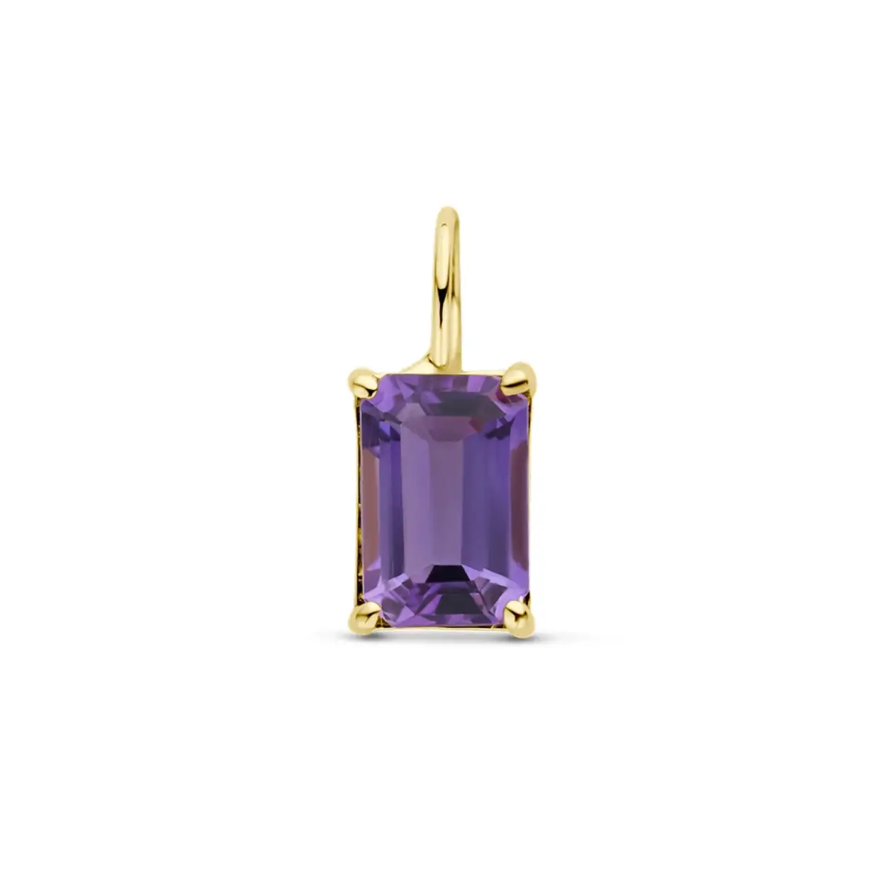 14k Goud Hanger Amethist 6x4 mm