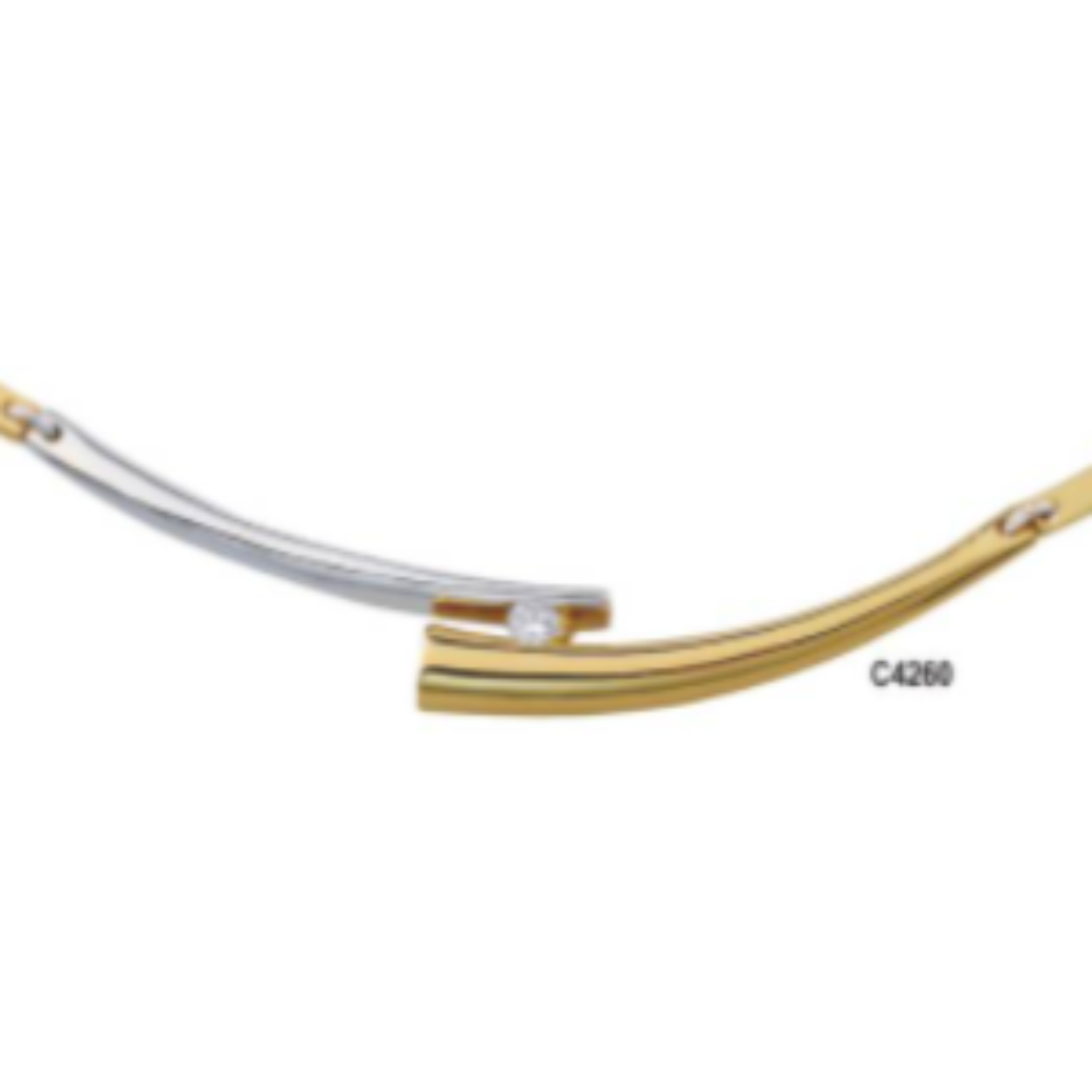 Eclat Bicolor schakelcollier 1 x 0.05crt G/VVS | C4260
