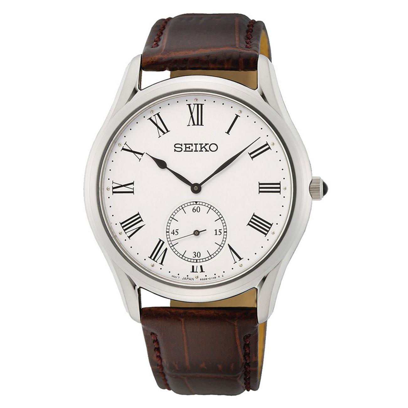 Dit is een herenhorloge van het merk Seiko. Het is een analoog horloge gemaakt van staal. De diameter van de kast is 39 mm mm en de kast is 8 mm dik.
De verdere specificaties van het horloge zijn als volgt:
Kastvorm: rond
Kastkleur: zilverkleurig
Kastmateriaal: staal
Bandbreedte: 19.5 mm
Bandlengte: 252 mm
Sluiting: gesp
Wijzerplaatkleur: wit
Glassoort: saffier glas
Waterdichtheid: 5 ATM
Techniek: quartz