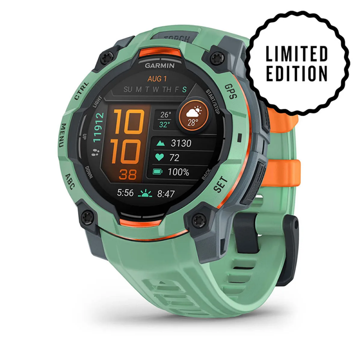 Garmin Instinct 3 – 45 mm, AMOLED Neotropic met neotropic band 010-02936-01