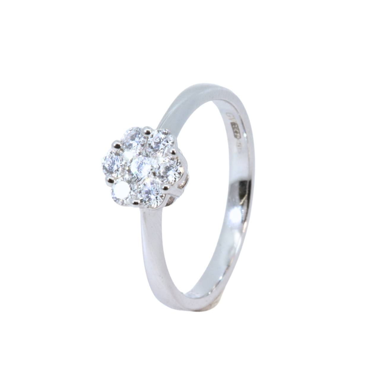 Giorgio Visconti ABX12293 ring in 18kt witgoud met diamant FGVS 0.45ct 