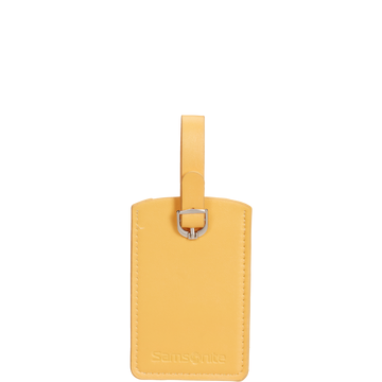 Klassiek, rechthoekig bagagelabel met gebosseleerd Samsonite logo.
- Duurzaam riempje met stevige gesp voor de bevestiging van het label.
- Transparant venster met beschermingsflap voor meer privacy voor jouw adresgegevens.
- Kan snel bevestigd worden aan de handgreep van een koffer, aktetas of laptoptas.
- Personaliseerbaar.
