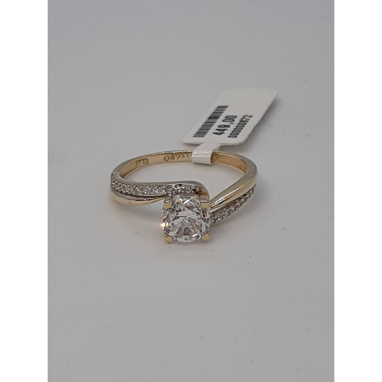 gouden ring
14 k met stenen