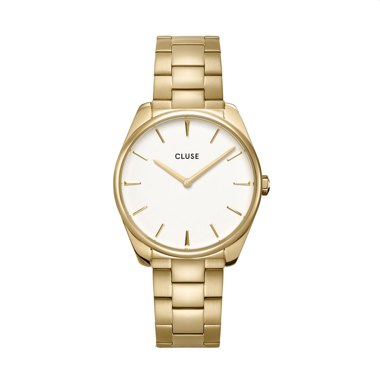 Het Cluse horloge CW0101212005 heeft een minimalistisch design met een witte wijzerplaat en een gouden band. Het horloge is waterbestendig en bevat een quartz uurwerk voor nauwkeurige tijdmeting. Het beste is om dit horloge casual te dragen bij dagelijkse activiteiten of bij formele gelegenheden voor een vleugje elegantie. Een prachtige toevoeging aan elke outfit!