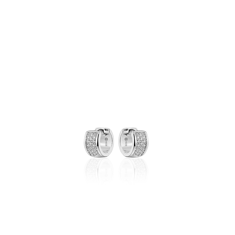 per paar | zirkonia | 925 zilver gerhodineerd