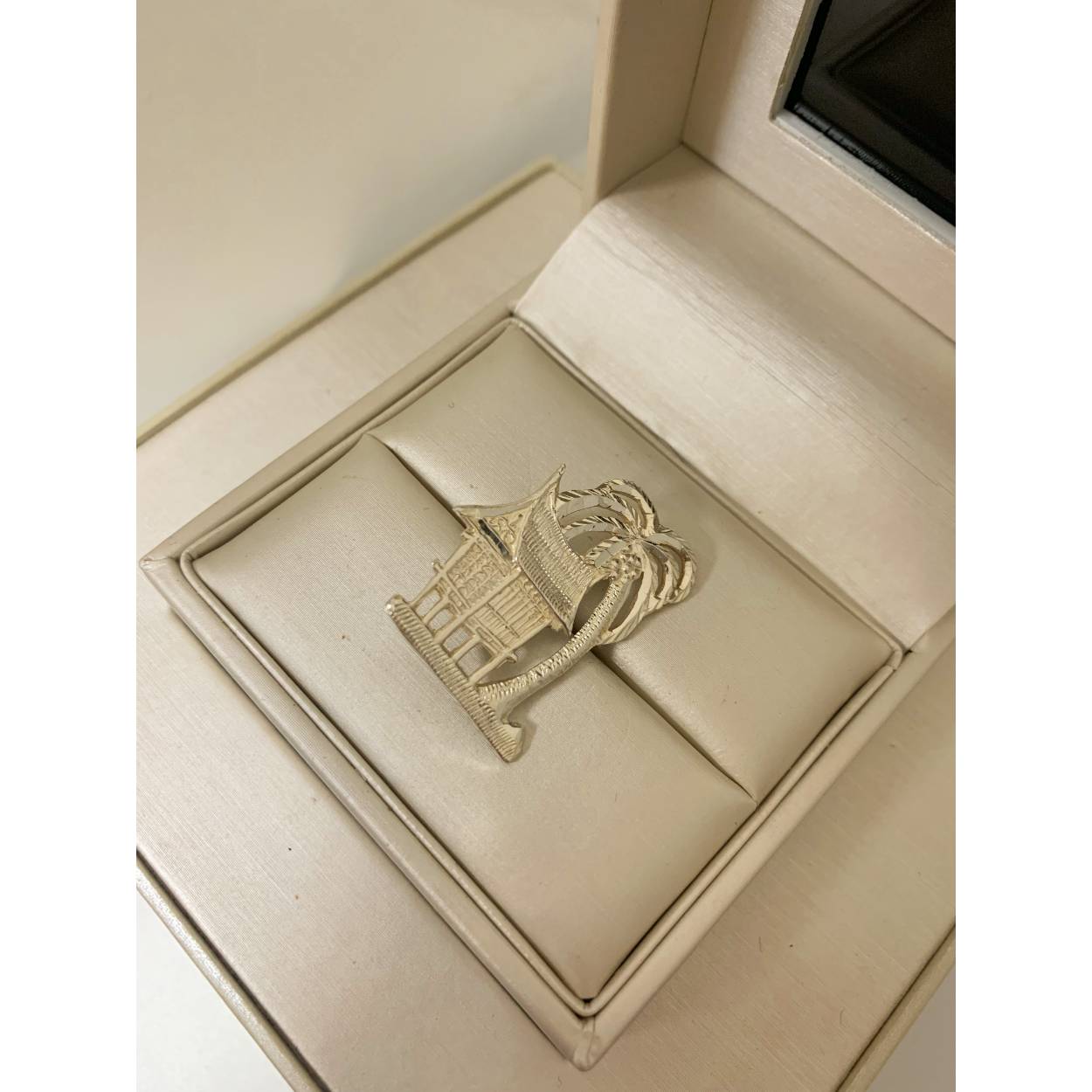 VINTAGE zilveren broche - tropisch