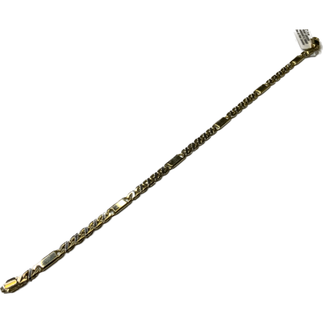 Armband 21 cm, 6x tussenplaatje en schakeltjes ertussen, 4 mmmLengte armband: 21,5CM
Schakelbreedte: 4MM
Gewicht: 9,7Gram