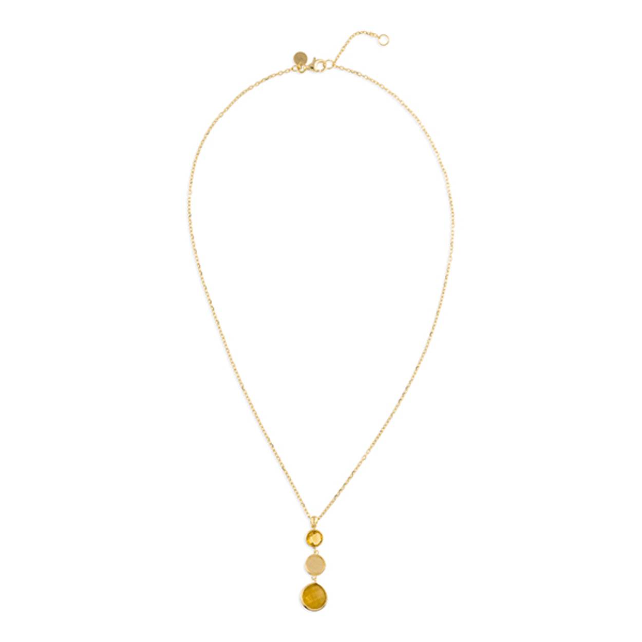 Italo Bottene gouden collier met Citrine en golden sunstone