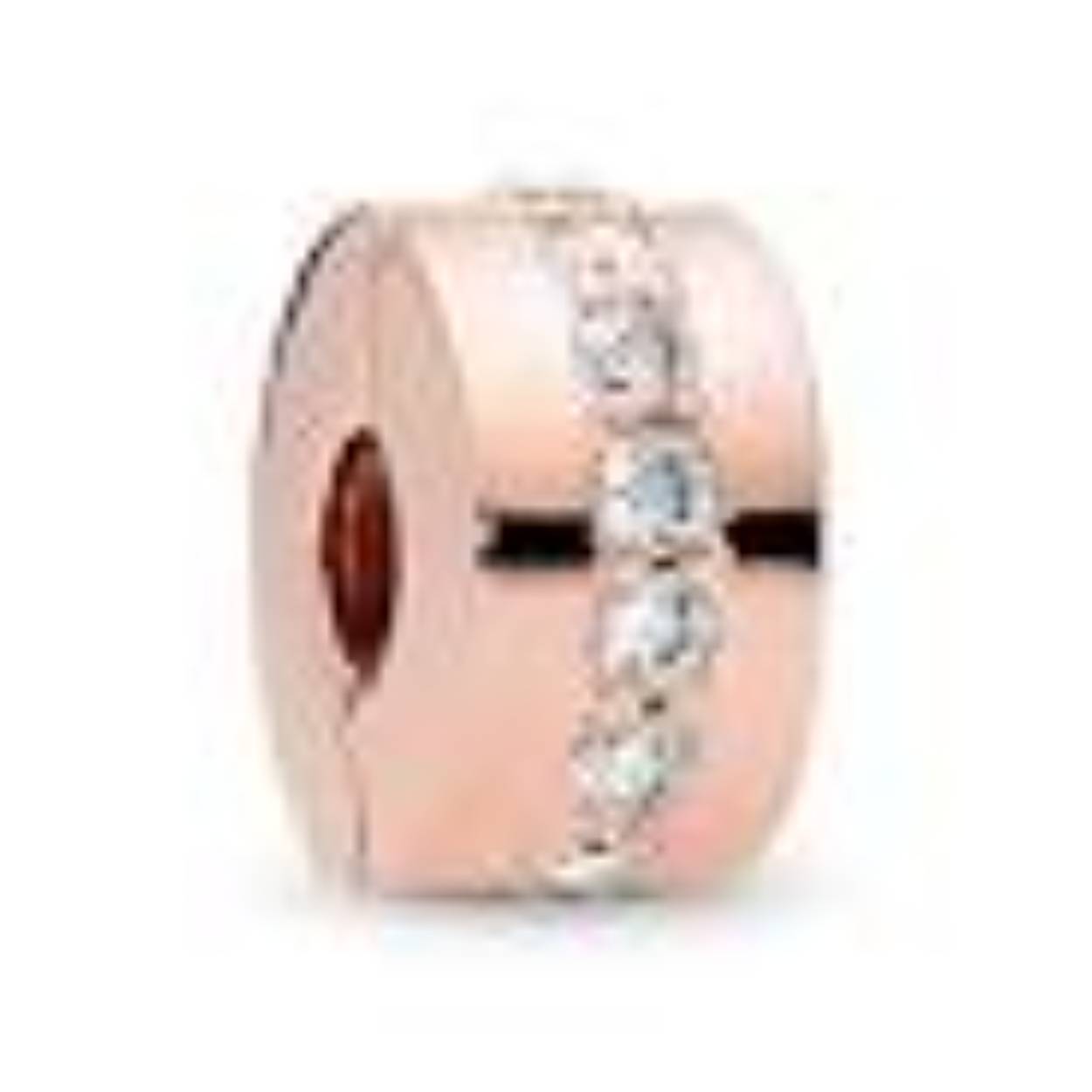 rose gold plated clip met zirkonia