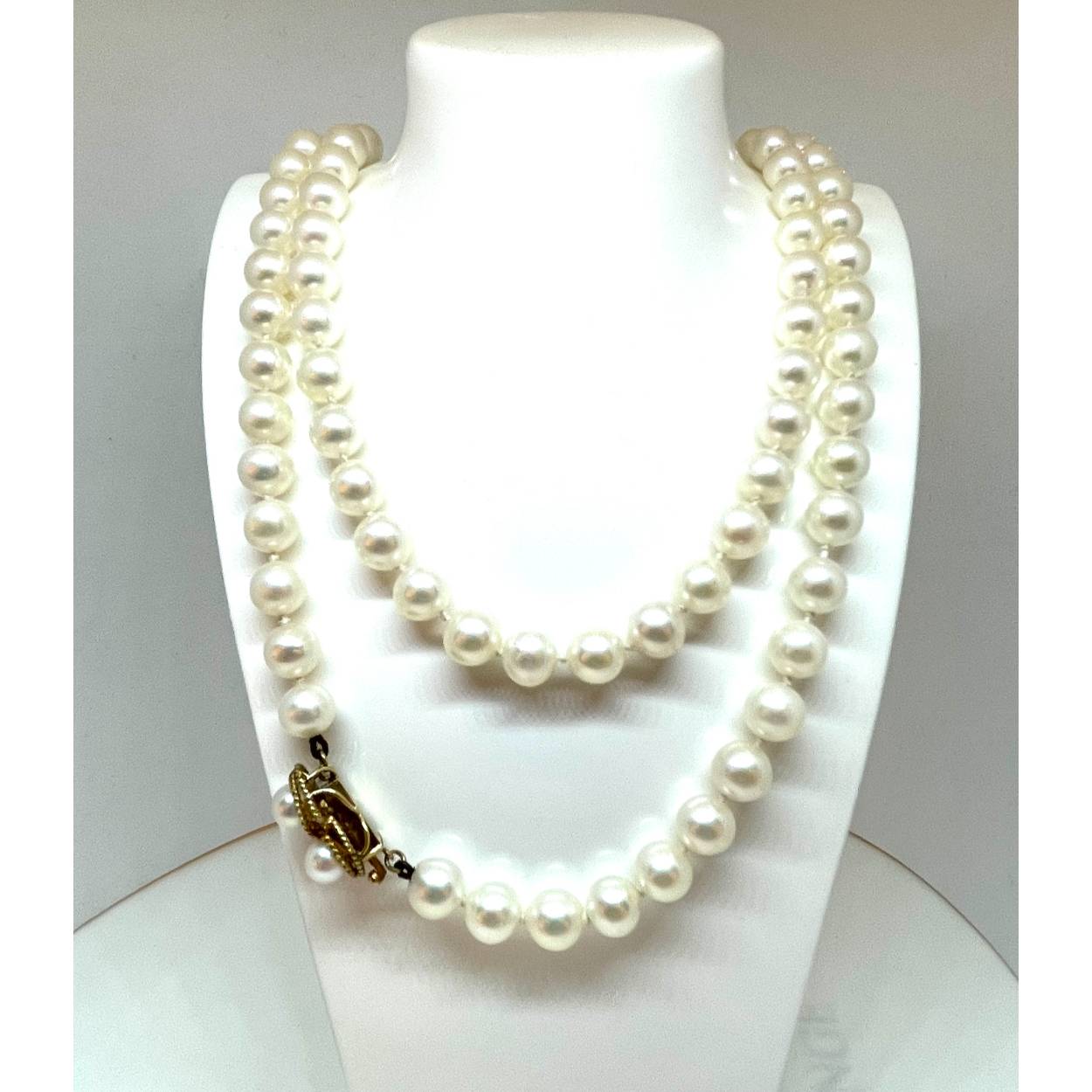 parelketting 14k goud slot