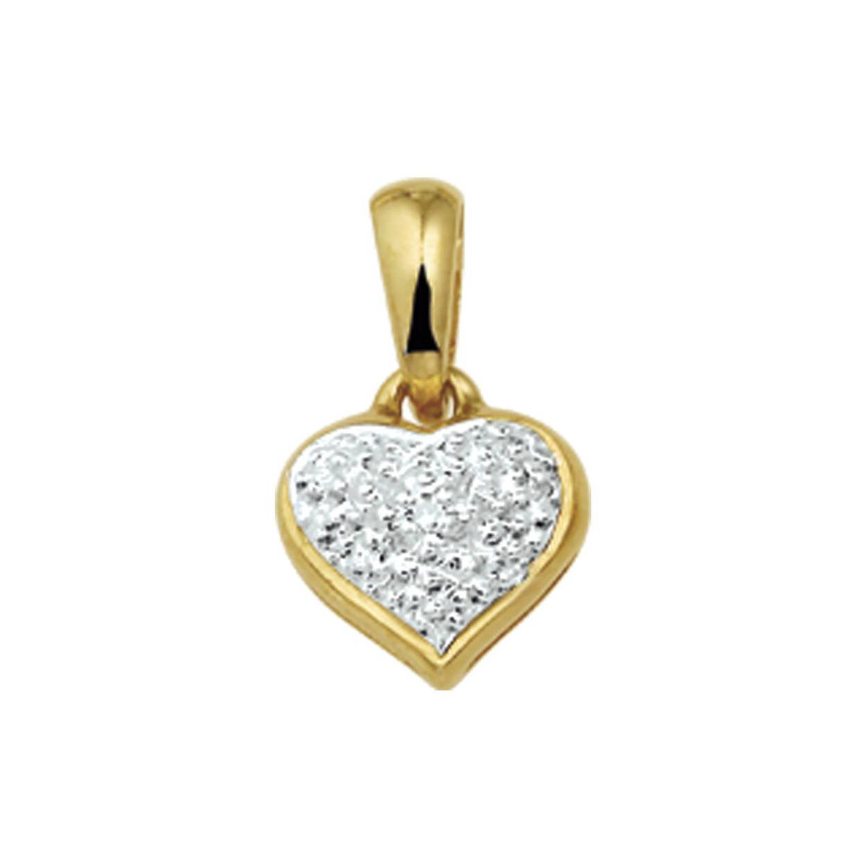 goud hartje met diamantjes