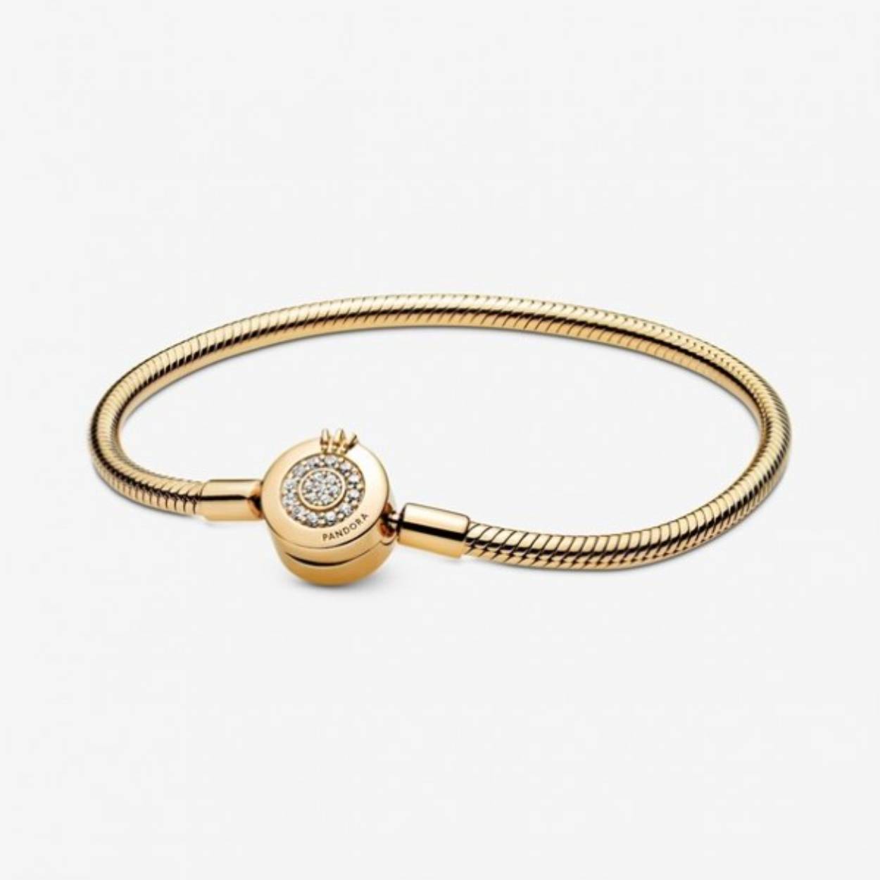 Pandora Moments Sprankelende Crown O Snake Chain Armband