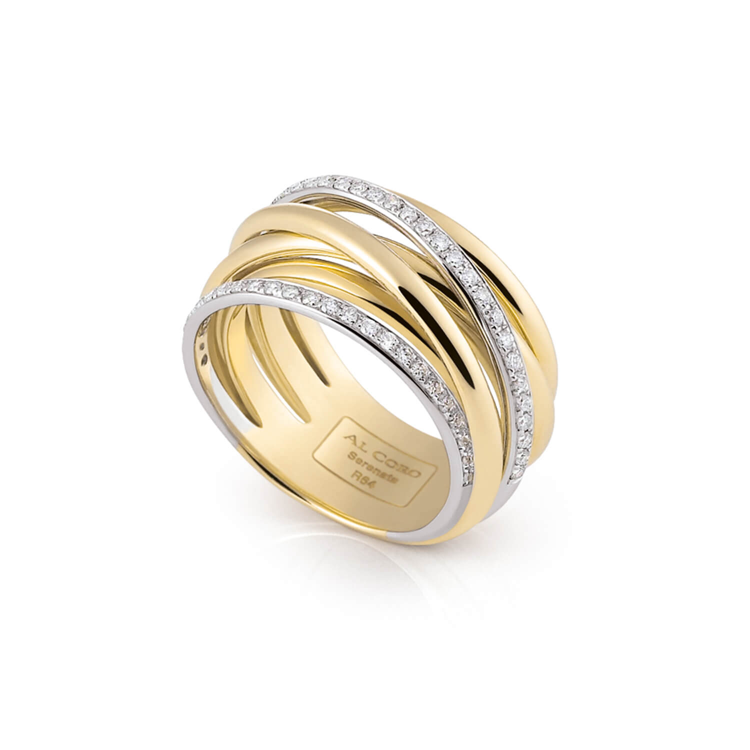Deze prachtige 18krt geelgouden ring uit de Serenata lijn van Al Coro is voorzien 51 briljant geslepen diamanten 0,44crt G SI.

De maat van de ring is 55 ( 17,5 ). Heeft u een andere maat, neem dan gerust contact met ons op.

