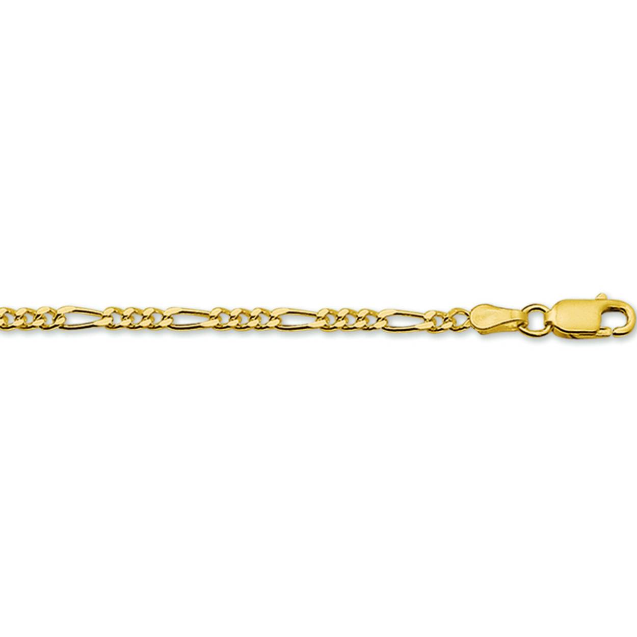 Massieve schakel

60cm lang

2.1 mm breed

Karabijn slot