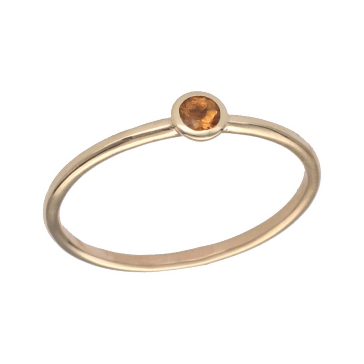 14kt Gouden ring met geboortesteen November Citrien