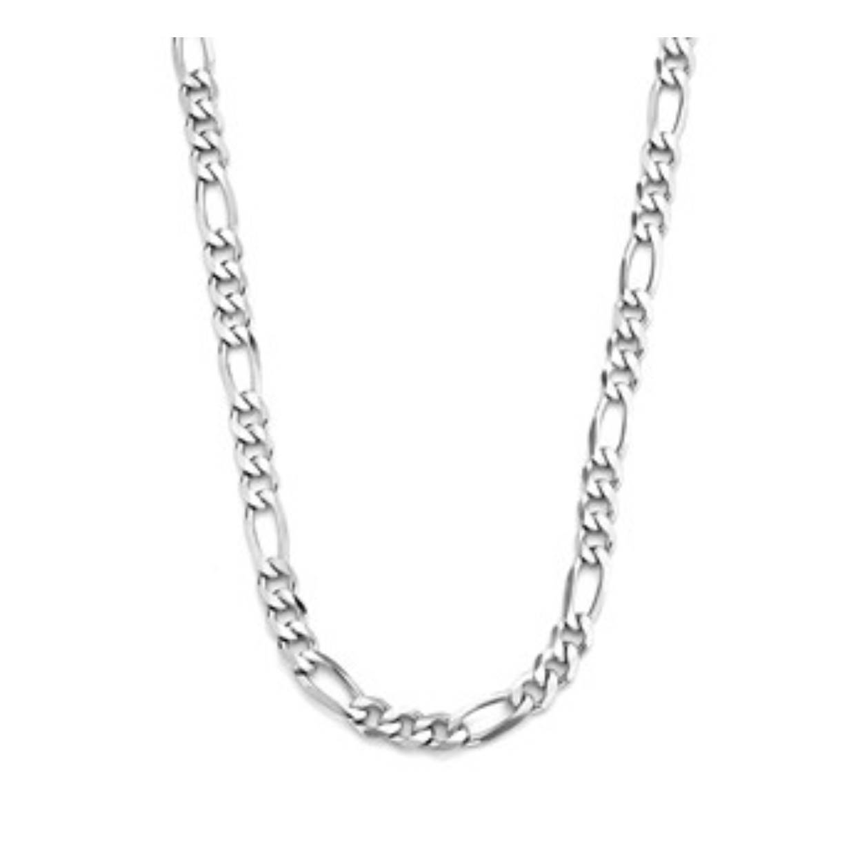 Massief zilveren figarocollier 

Lengte 60cm

Breedte 7mm