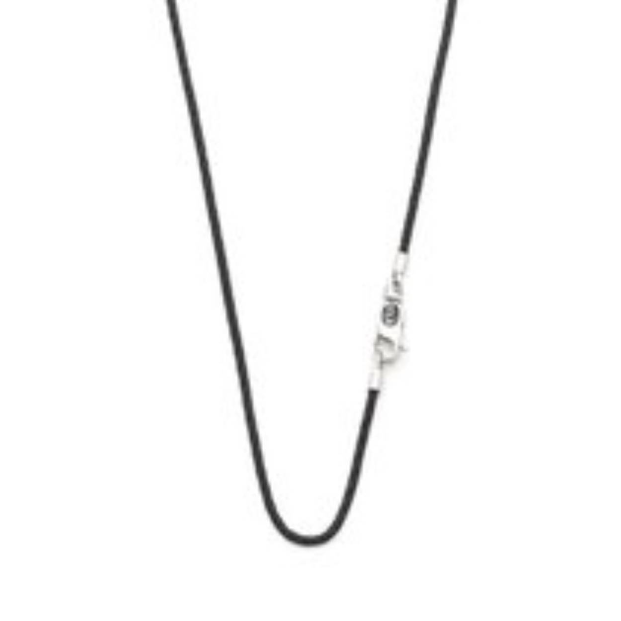 Silk Collier Leer/Zilver 179BLK45