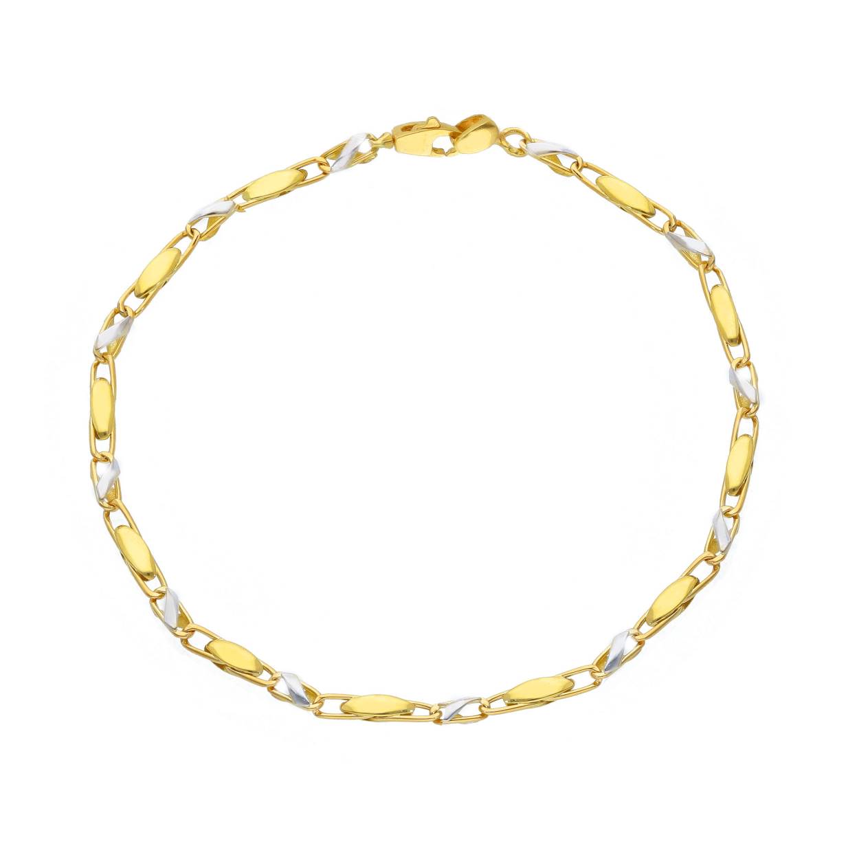 18kt bicolor armband 19cm