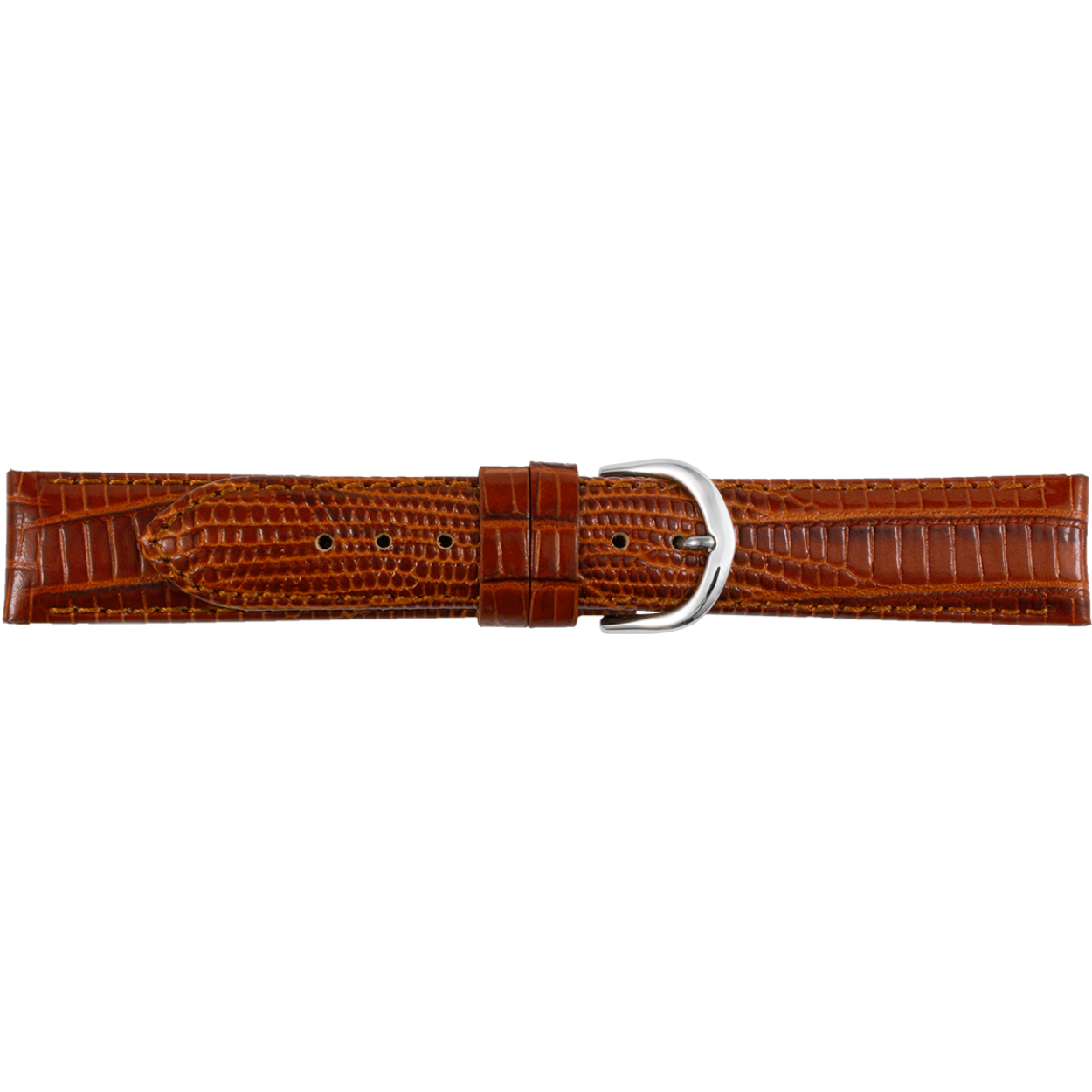 Horlogeband hagedisprint bruin