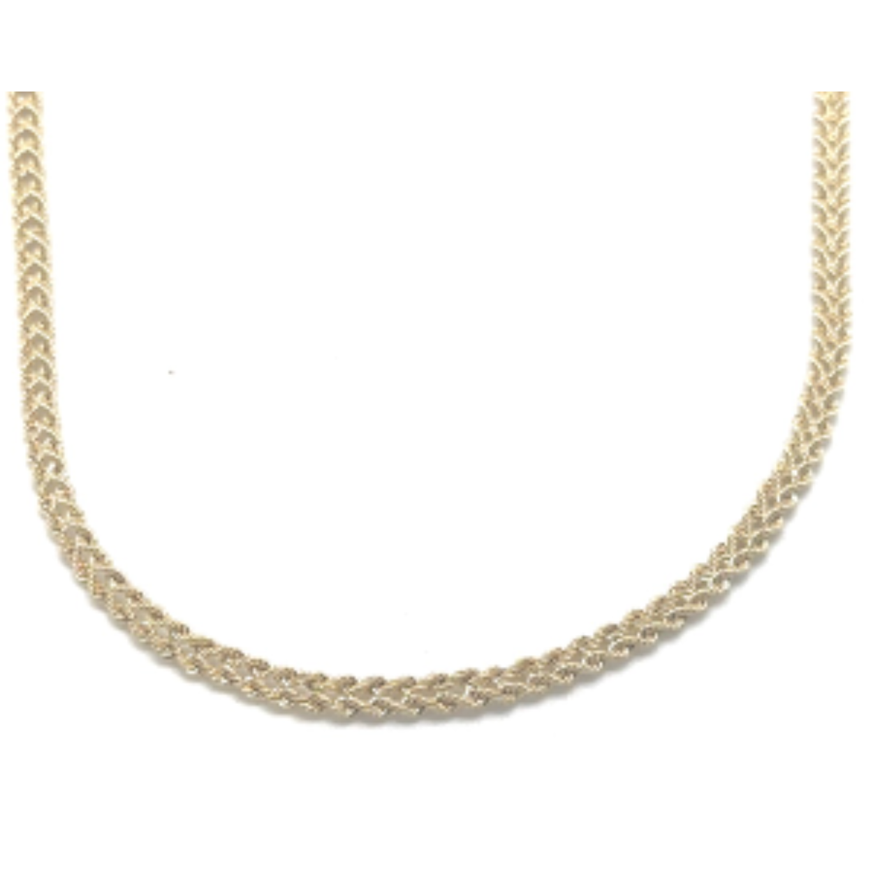 14k gouden dames collier van 45 cm. collier is 4mm breed en is 5.24 gram. 