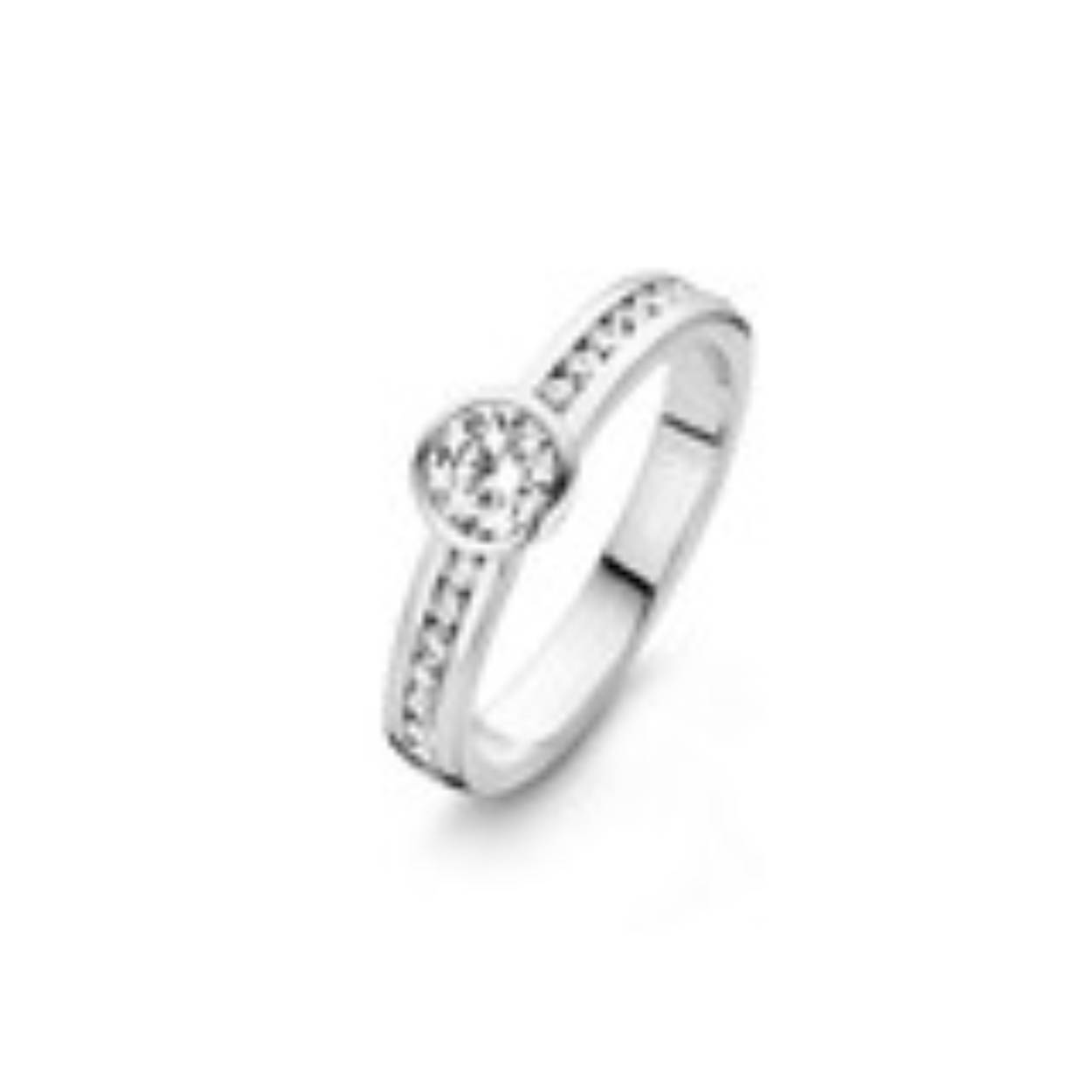 Moment zilveren ring met zirkonia maat 56