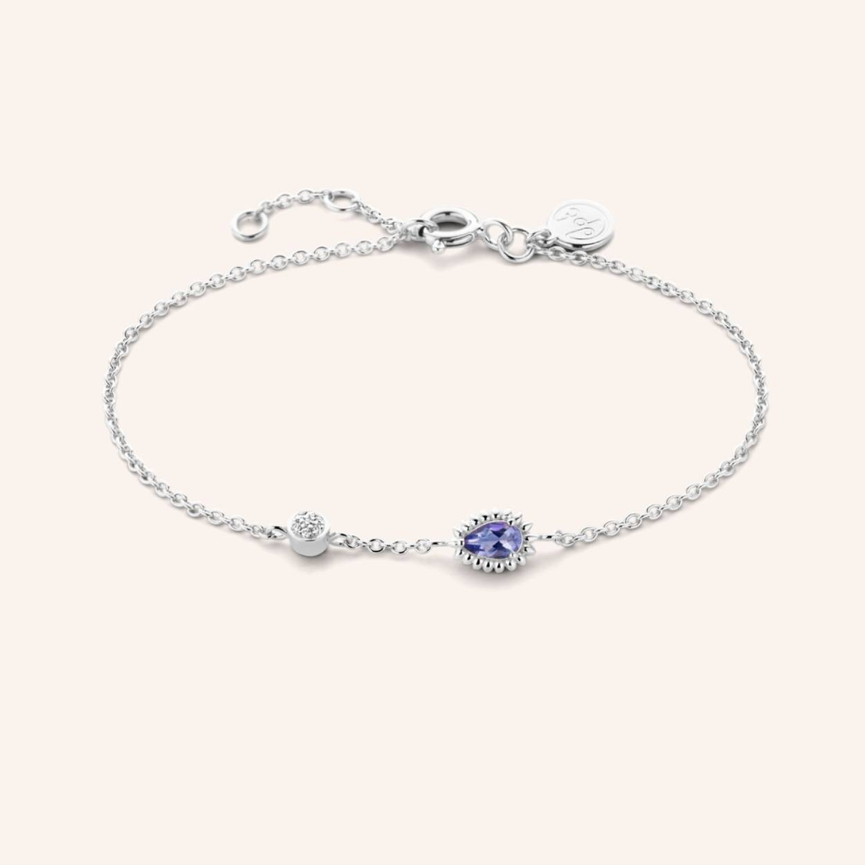 Armband zilver + 0.021cts brilj