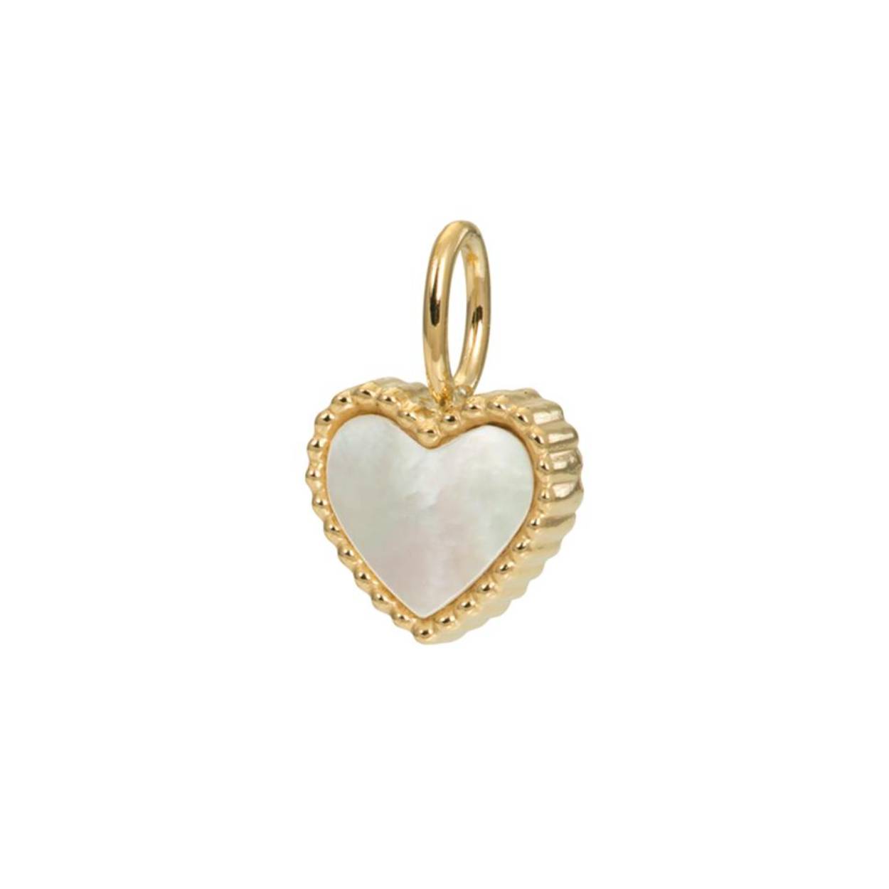 De iXXXi pendant Love is gemaakt van stainless steel en is voorzien van een goudkleurige plating. De hanger heeft de vorm van een hart en is aan één kant ingelegd met witkleurige shell. De pendant Love heeft een afmeting van 16mm. Mix en match en speel met bijvoorbeeld meerdere goudkleurige pendants aan jouw iXXXi ketting. De pendant Love is ook verkrijgbaar in de platingkleuren rosé goud en zilver.
