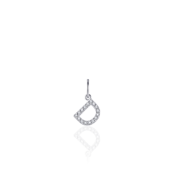 Letter D zilver
