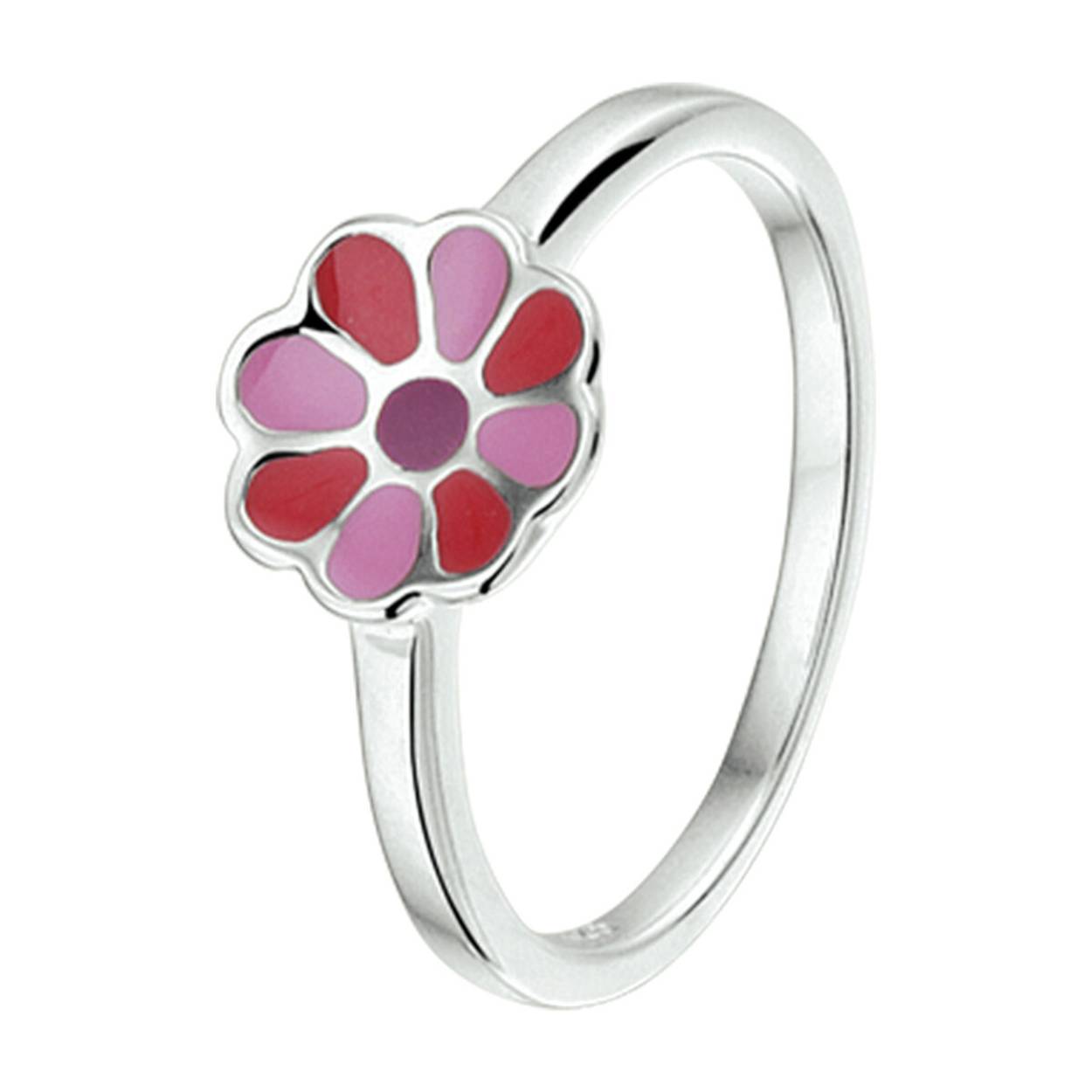 Zilver ring bloem 