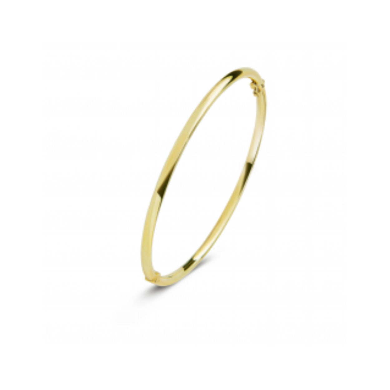 14k geelgouden slavenarmband 4mm rond met zilveren kern tegen indeuken
