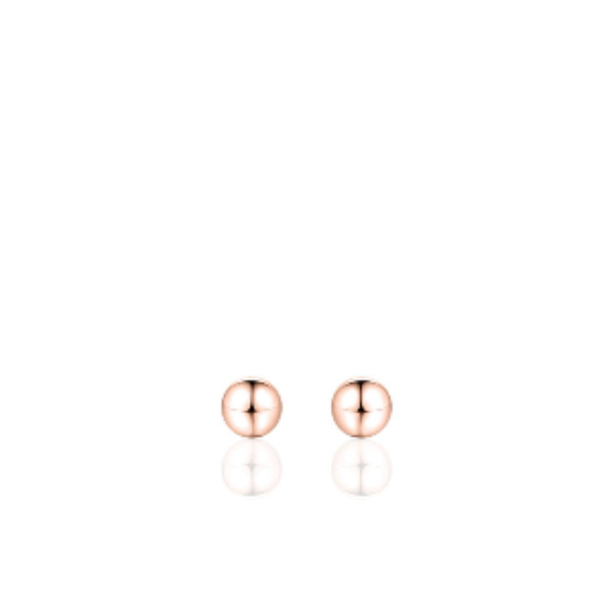 Oorbellen zilver rosé 5mm bolletje