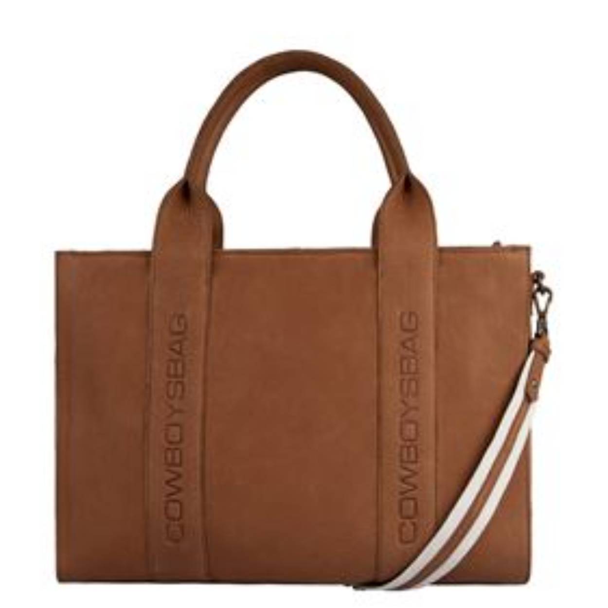 Deze handtas is gemaakt van hoogwaardig leer en heeft goudkleurige hardware wat de handtas extra leuk maakt. Je kunt al jouw essentials met gemak opbergen in het hoofdvak met ritssluiting. Binnenin vind je 3 open vakken en 2 ritsvakken voor extra opbergruimte. De handtas wordt geleverd met een fijne schouderband zodat je deze met gemak op de schouder kunt dragen. Combineer deze trendy handtas met jouw favoriete outfits voor een unieke look!