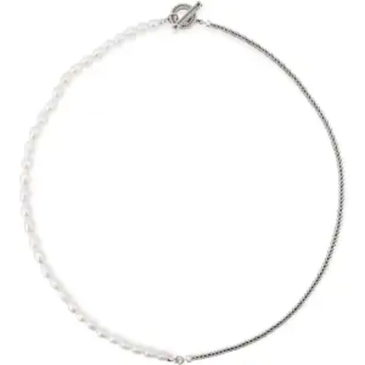 Dit is een collier van het merk Buddha to Buddha. Barbara Mini Pearl Necklace Silver

