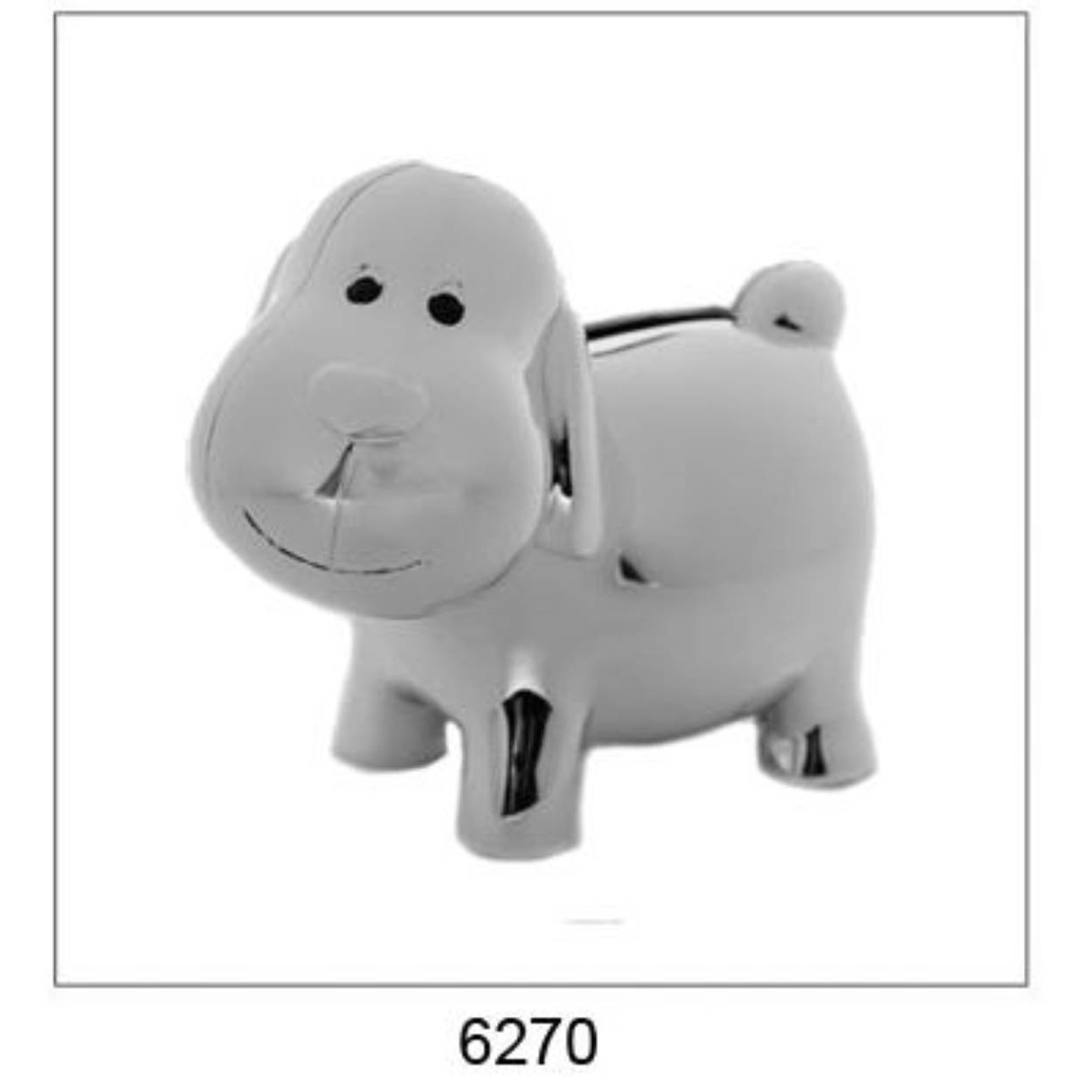 Spaarpot verzilverd hondje