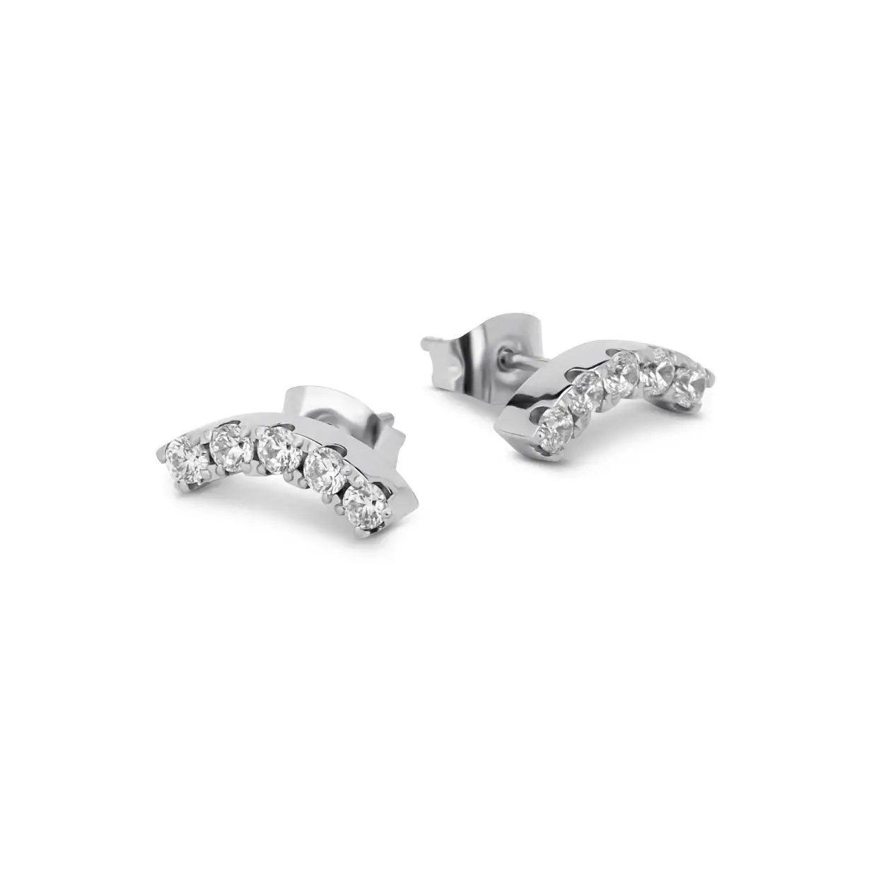 De Melano Friends Diane CZ oorbellen zijn échte must-haves! Deze verfijnde oorstekers gaan met de vorm van het oor mee en zijn ingezet met sprankelende zirkonia steentjes. De Diane CZ oorbellen zijn 13 mm breed en zijn verkrijgbaar in een zilver-, rose goud- of goudkleurige plating.
