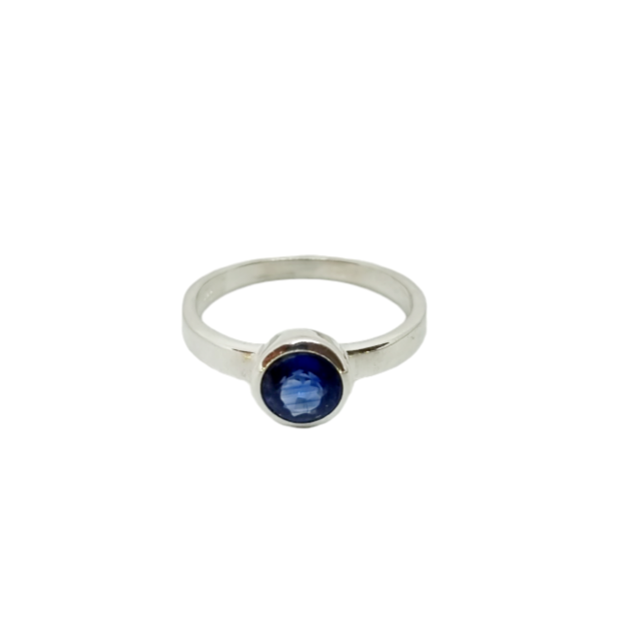 Zilver ring met kyanite