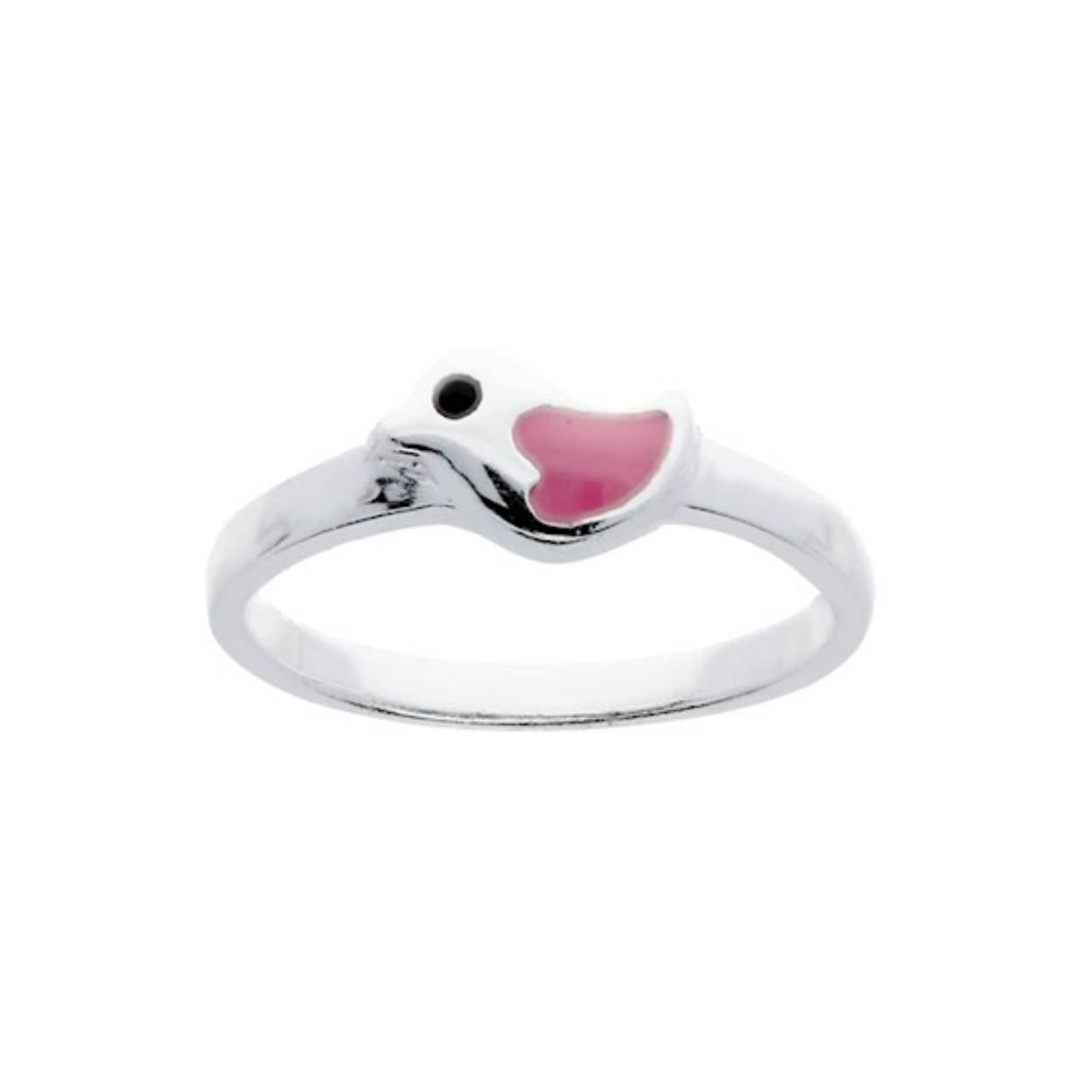 Zilveren kinderring, Vogel roze