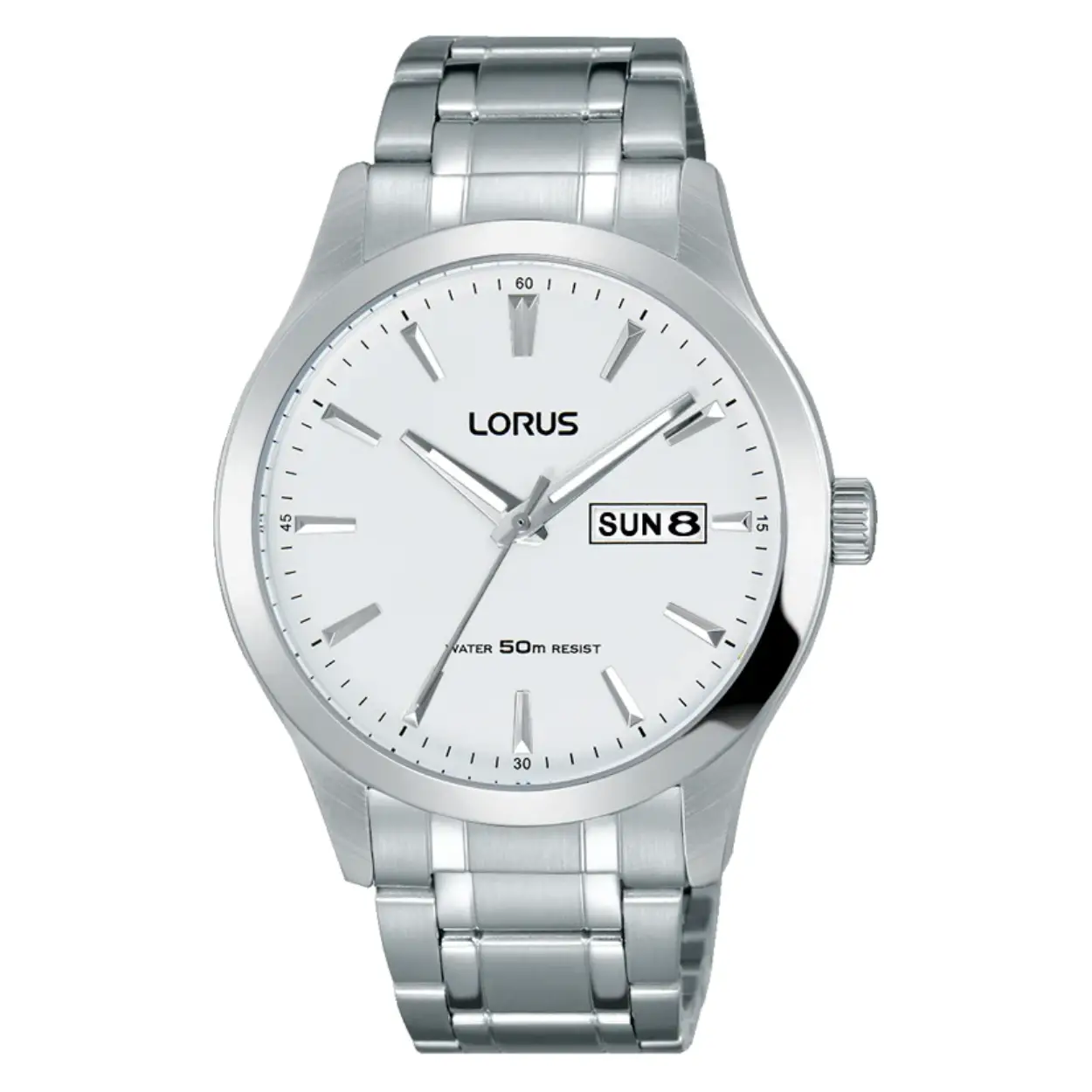 Dit is een herenhorloge van het merk Lorus. Het is een analoog horloge gemaakt van metaal. De diameter van de kast is 40 mm mm en de kast is 10 mm mm dik.
De verdere specificaties van het horloge zijn als volgt:
Kastvorm: rond
Kastkleur: zilverkleurig
Kastmateriaal: metaal
Bandbreedte: 20 mm
Bandlengte: 240 mm
Sluiting: vouwsluiting met drukker
Wijzerplaatkleur: wit
Glassoort: hardlex mineraal glas
Waterdichtheid: 5 ATM
Techniek: quartz