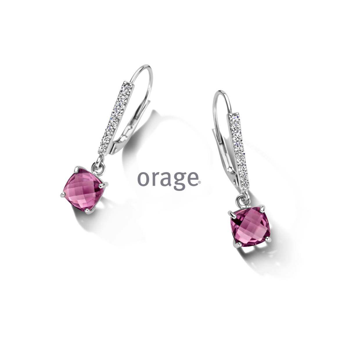 Orage Oorslingers Zilver paars