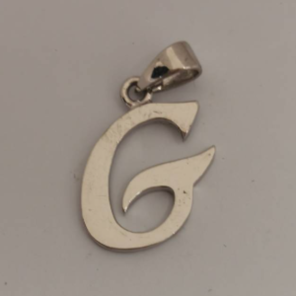 Zilveren hanger letter G 