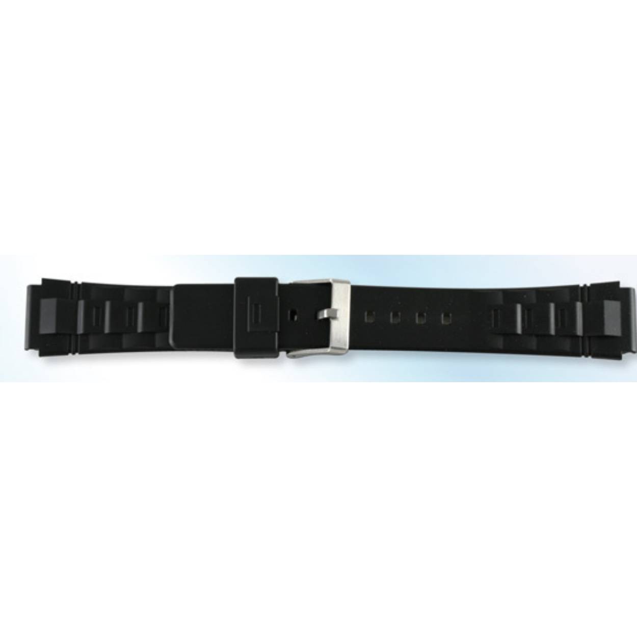 Horlogeband kunststof 809 zwart 20mm