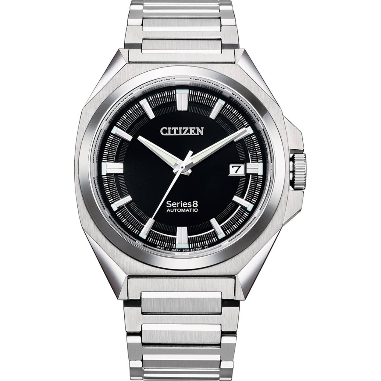 Series 8 Automatic. 100m WR. Saffierglas. Cal. 9051