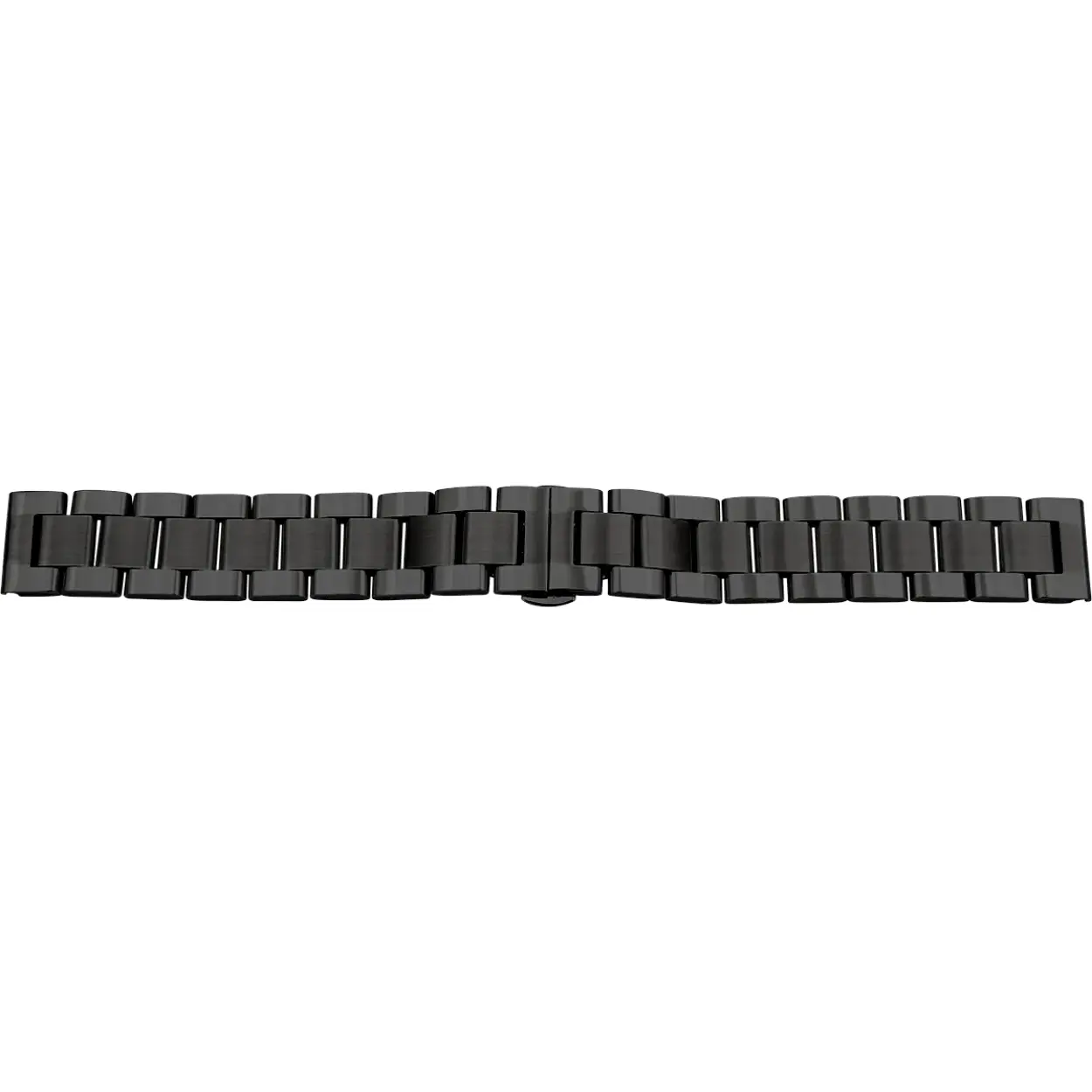 Horlogeband massief staal 22mm PVD bicolor antraciet.